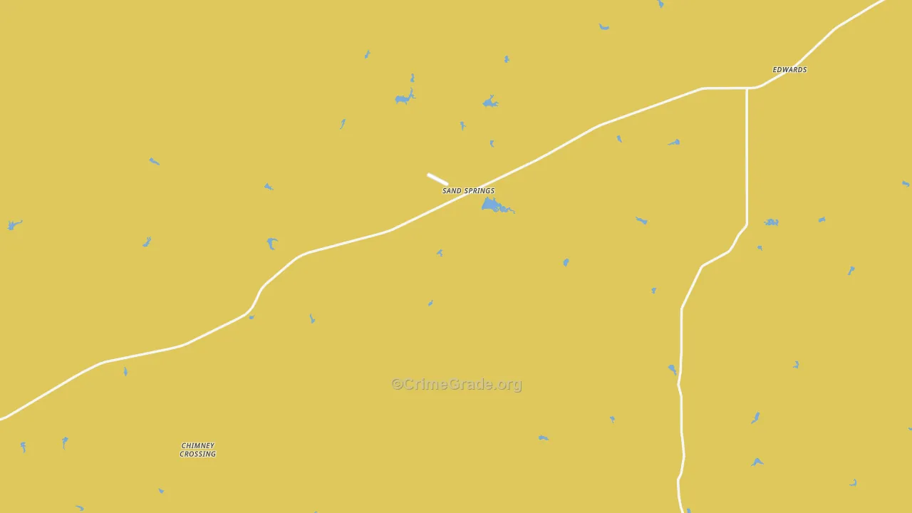 Sand Springs, MT Map of Theft Rates