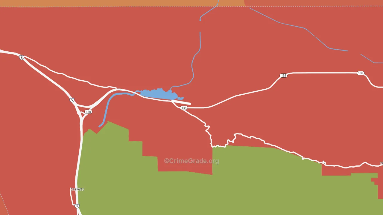 Sandberg, CA Map of Theft Rates