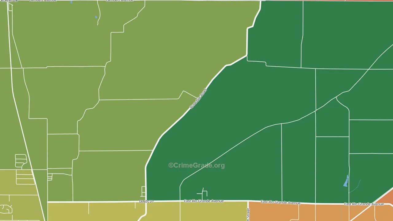 Sandcut, IN Map of Theft Rates