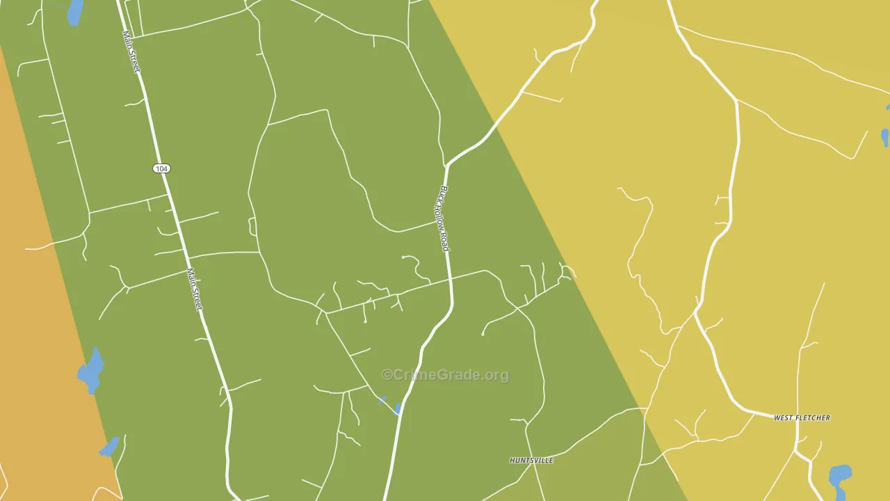Sanderson Corner, VT Map of Theft Rates
