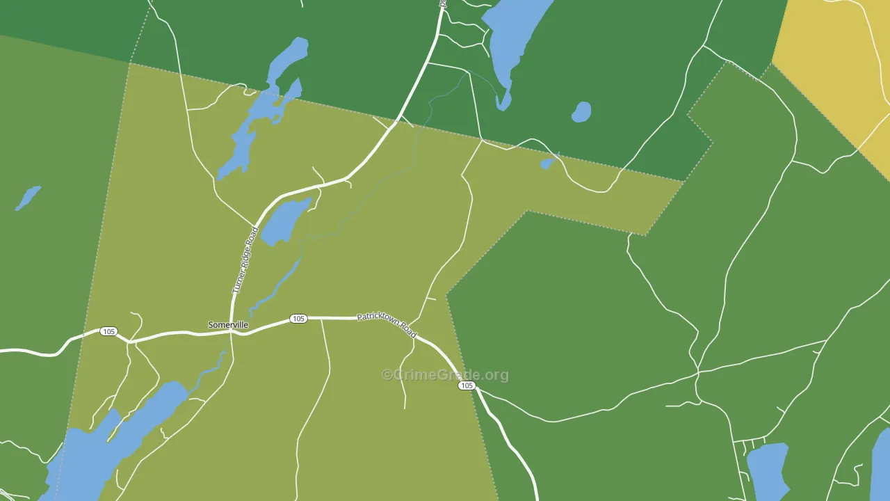 Sandhill Corner, ME Map of Theft Rates