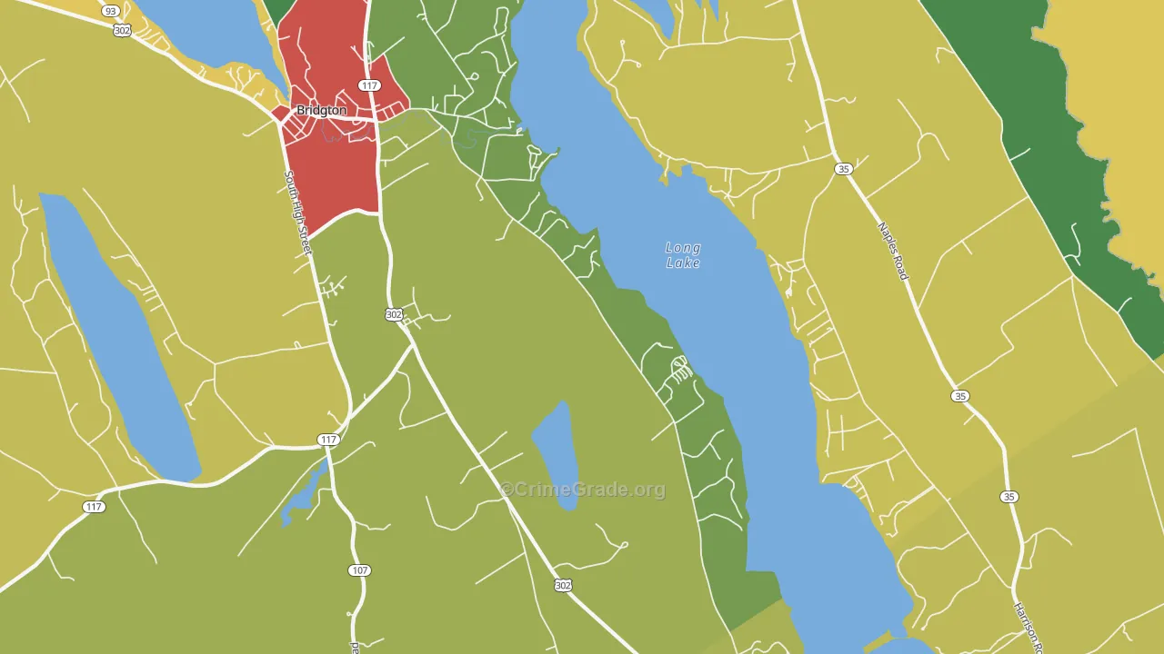 Sandy Creek, ME Map of Theft Rates