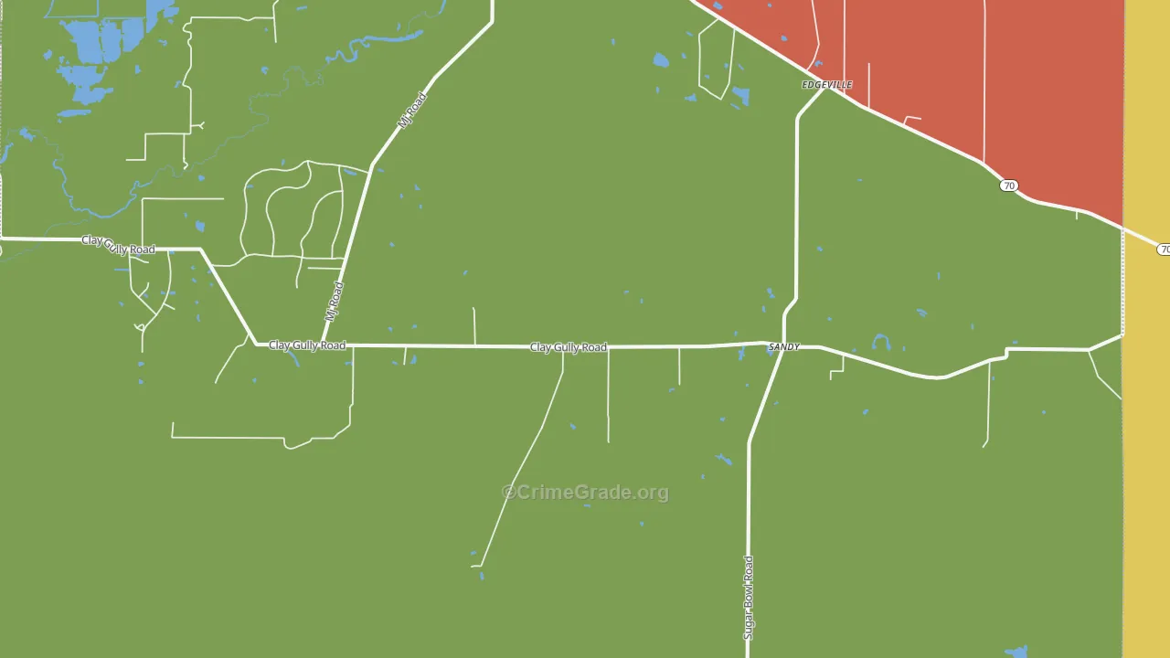 Sandy, FL Map of Theft Rates