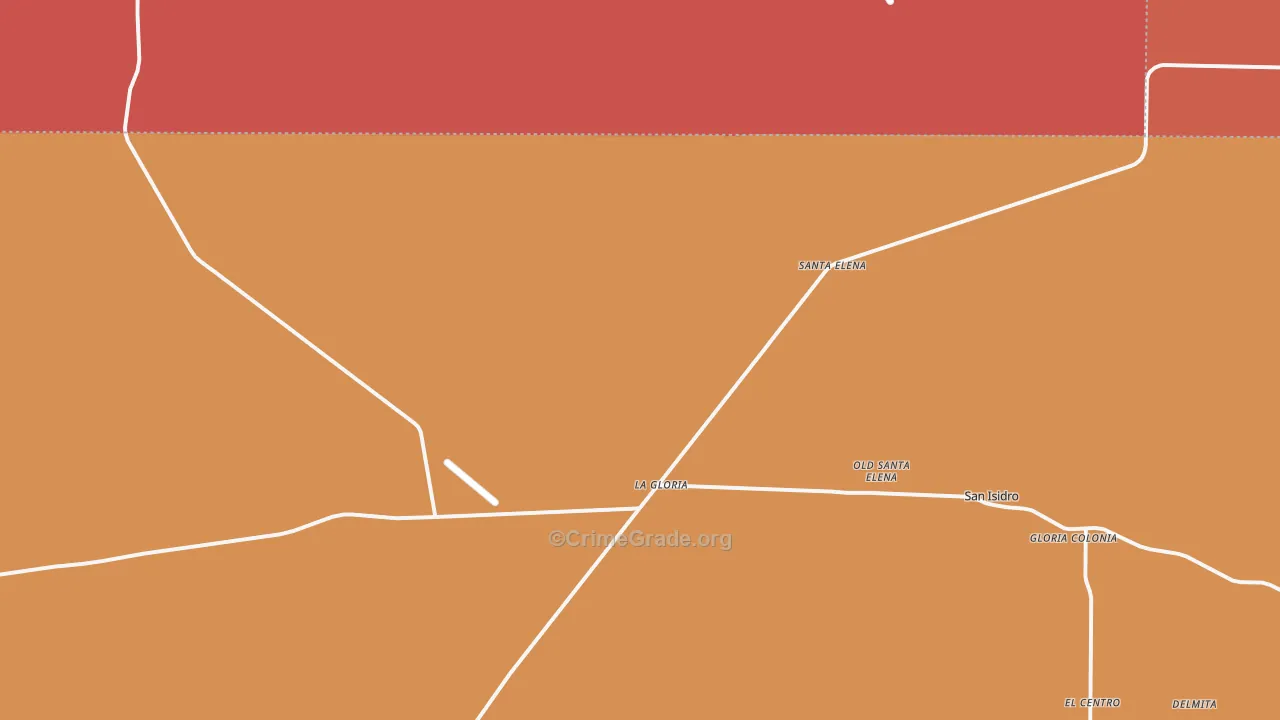 Santa Elena, TX Map of Theft Rates