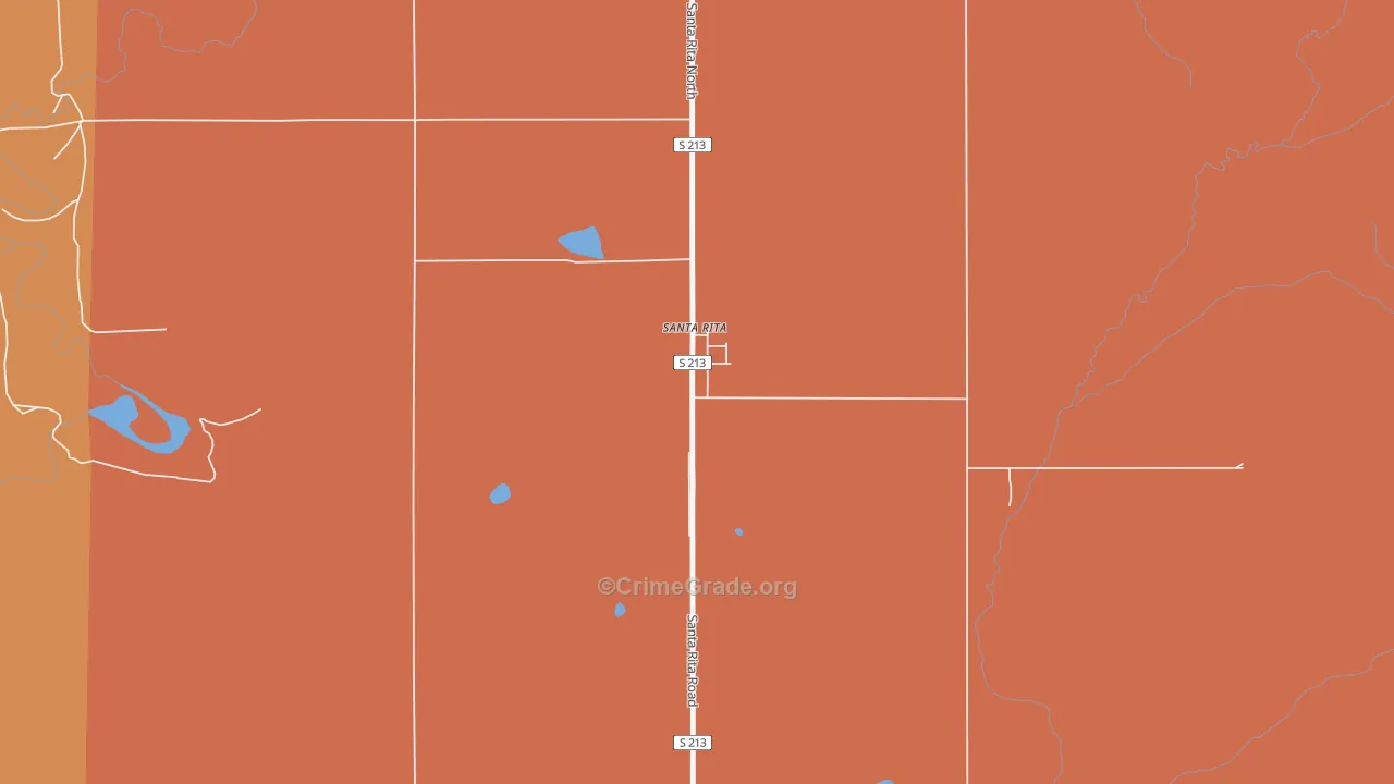 Santa Rita, MT Map of Theft Rates