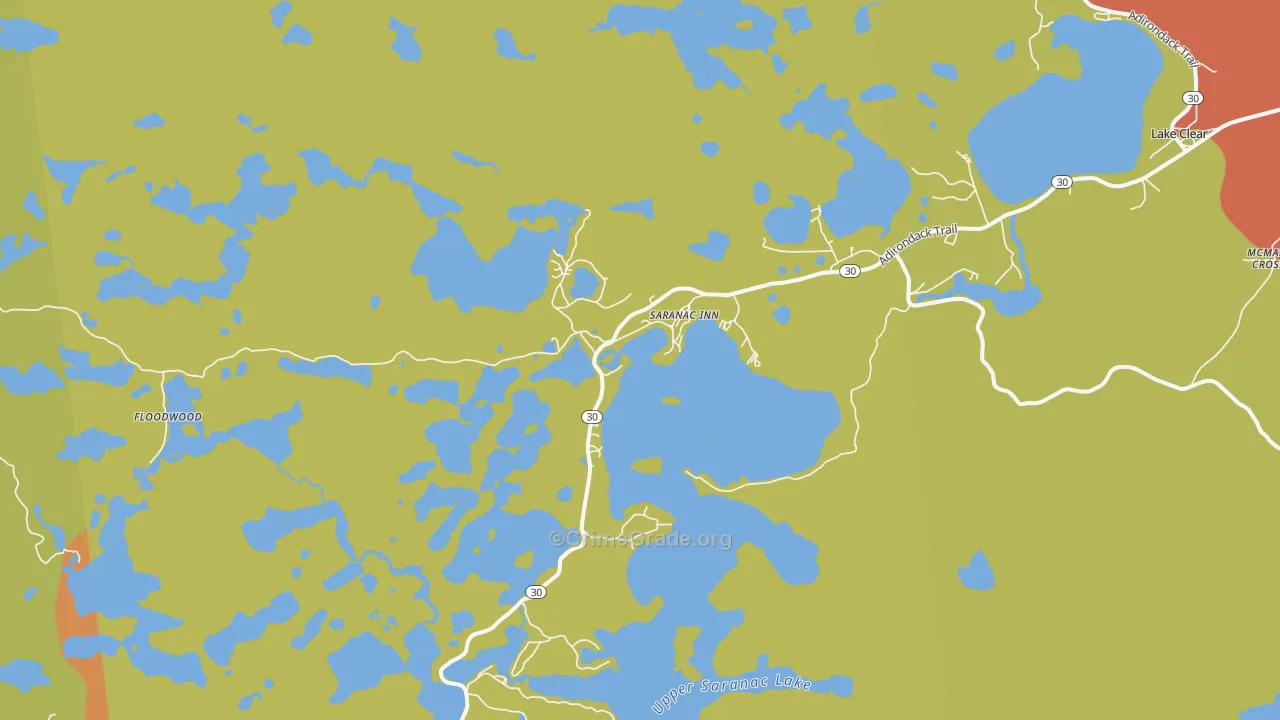 Saranac Inn, NY Map of Theft Rates