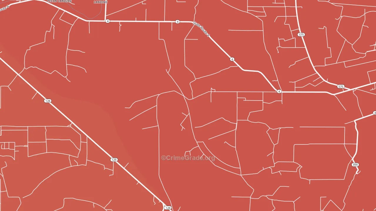 Saranac, LA Map of Theft Rates