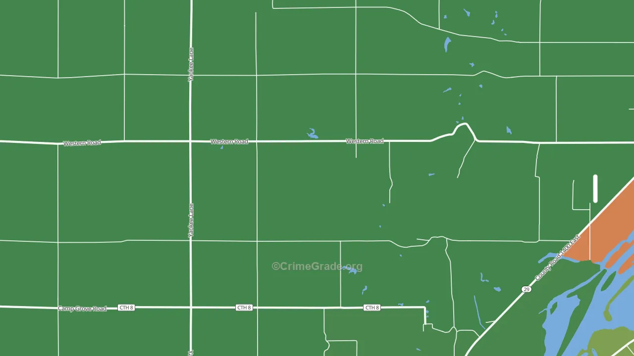 Saratoga Center, IL Map of Theft Rates