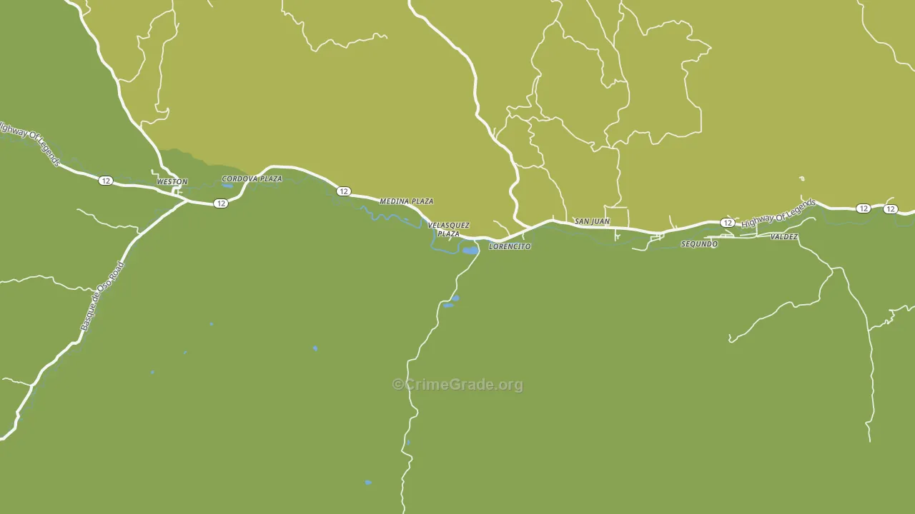 Sarcillo, CO Map of Theft Rates
