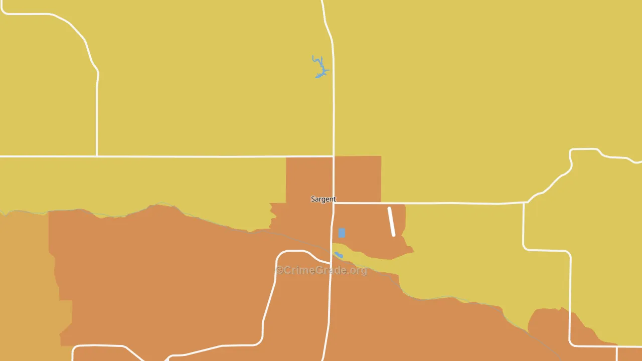 Sargent, NE Map of Theft Rates