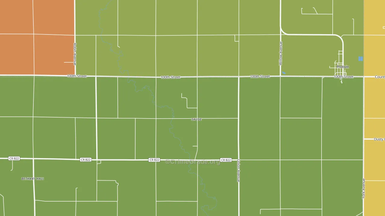Saude, IA Map of Theft Rates