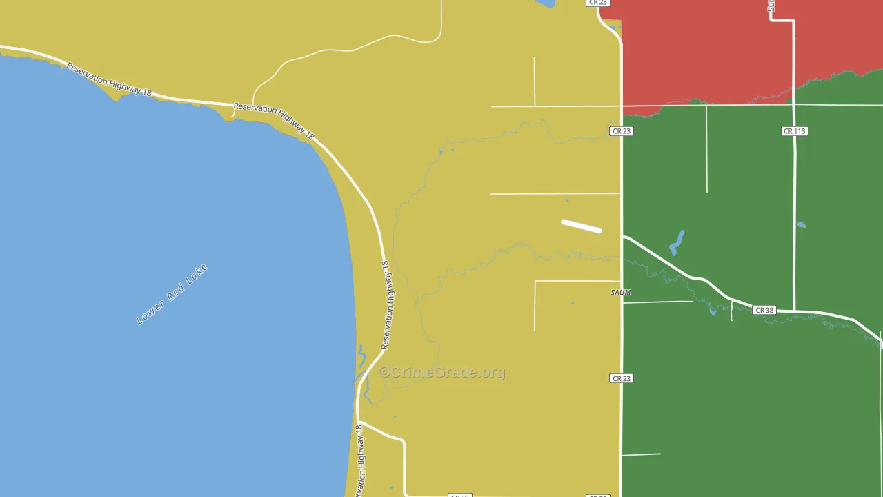 Saum, MN Map of Theft Rates
