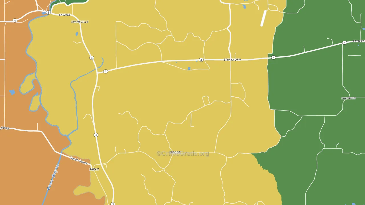 Savage, MS Map of Theft Rates