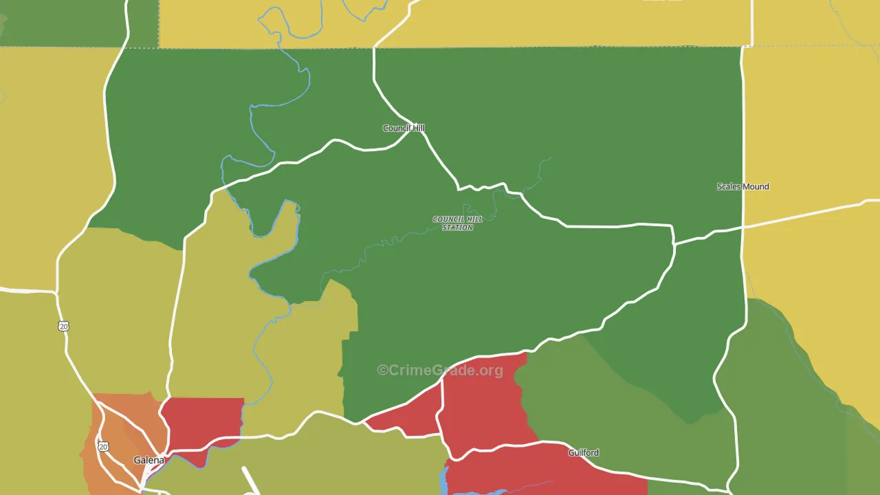 Scales Mound, IL Map of Theft Rates