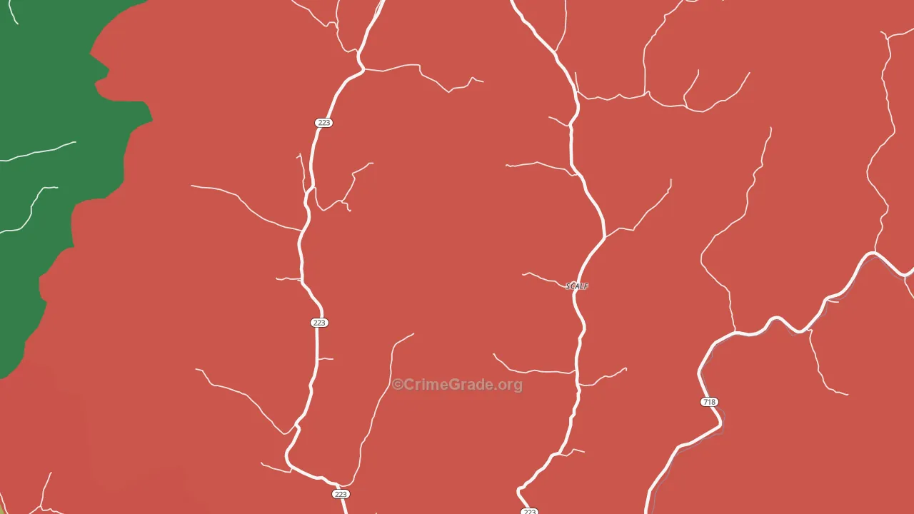 Scalf, KY Map of Theft Rates