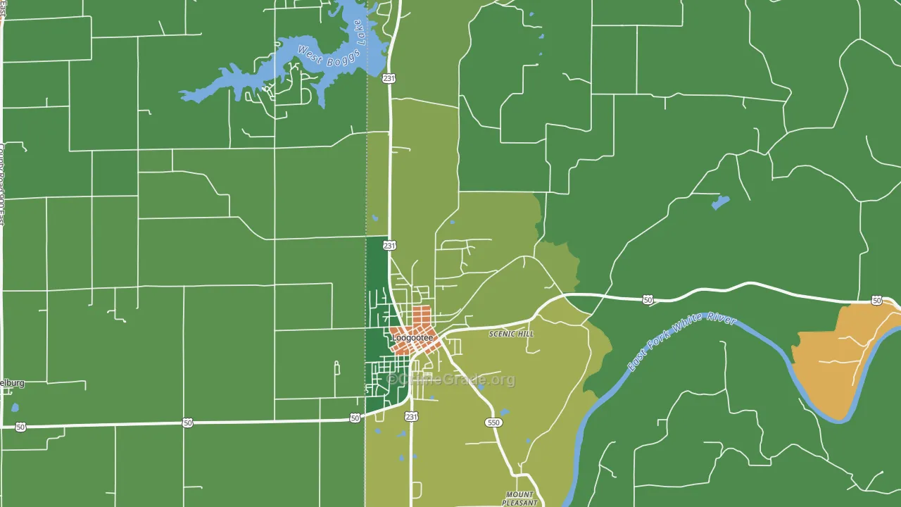 Scenic Hill, IN Map of Theft Rates