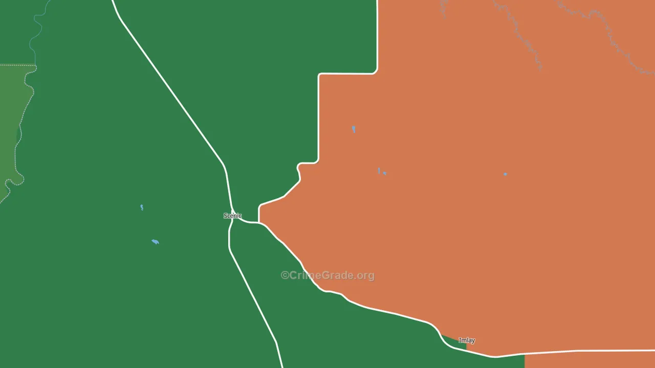 Scenic, SD Map of Theft Rates