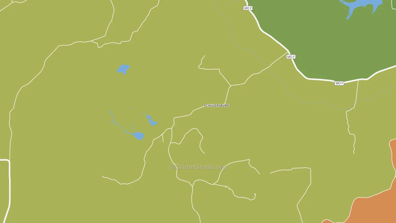 Schluersburg, MO Map of Theft Rates
