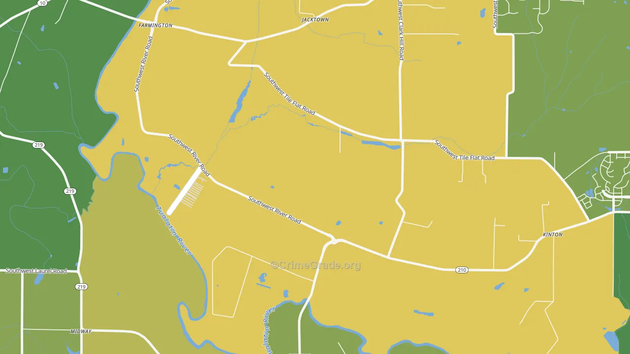 Scholls, OR Map of Theft Rates
