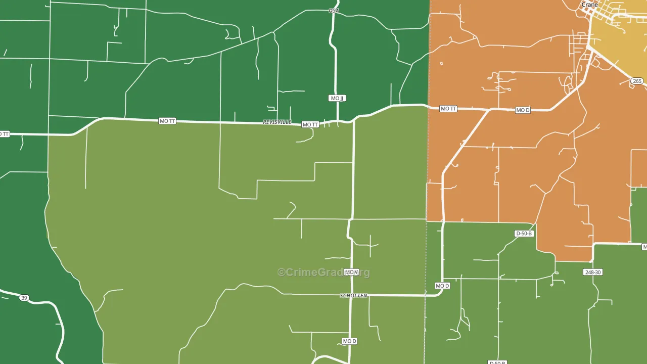 Scholten, MO Map of Theft Rates