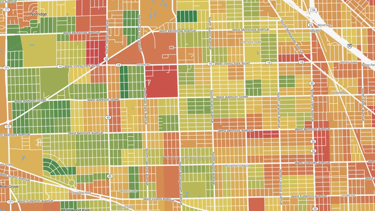 Schorsch, Chicago, IL Map of Theft Rates
