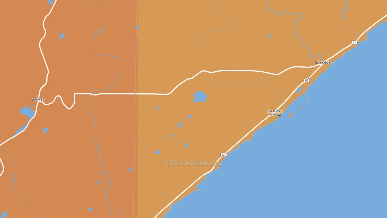 Schroeder, MN Map of Theft Rates