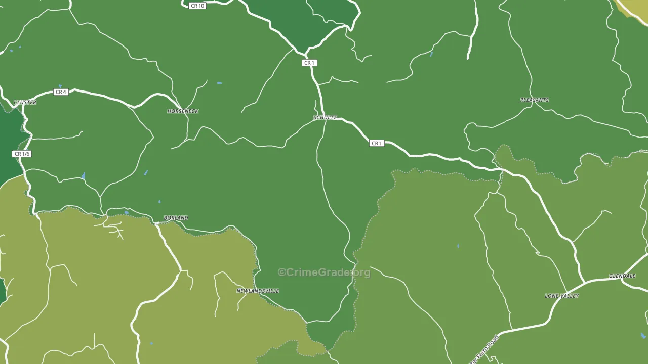 Schultz, WV Map of Theft Rates