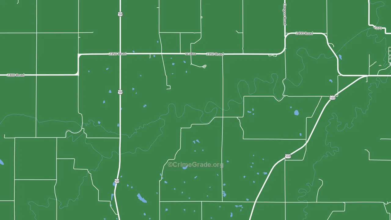 Scipio, KS Map of Theft Rates