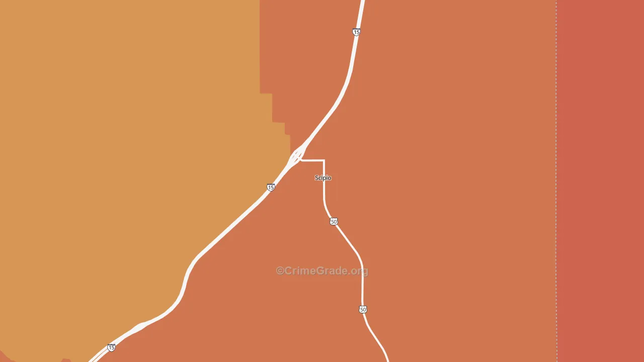Scipio, UT Map of Theft Rates
