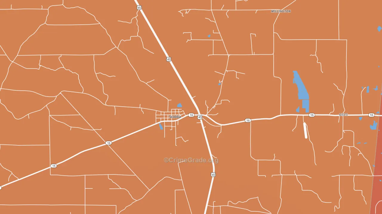 Scooba, MS Map of Theft Rates