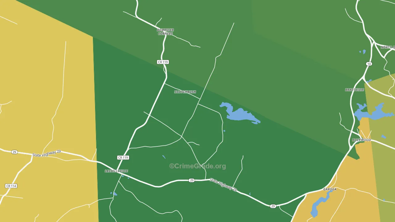 Scotchbrush, NY Map of Theft Rates
