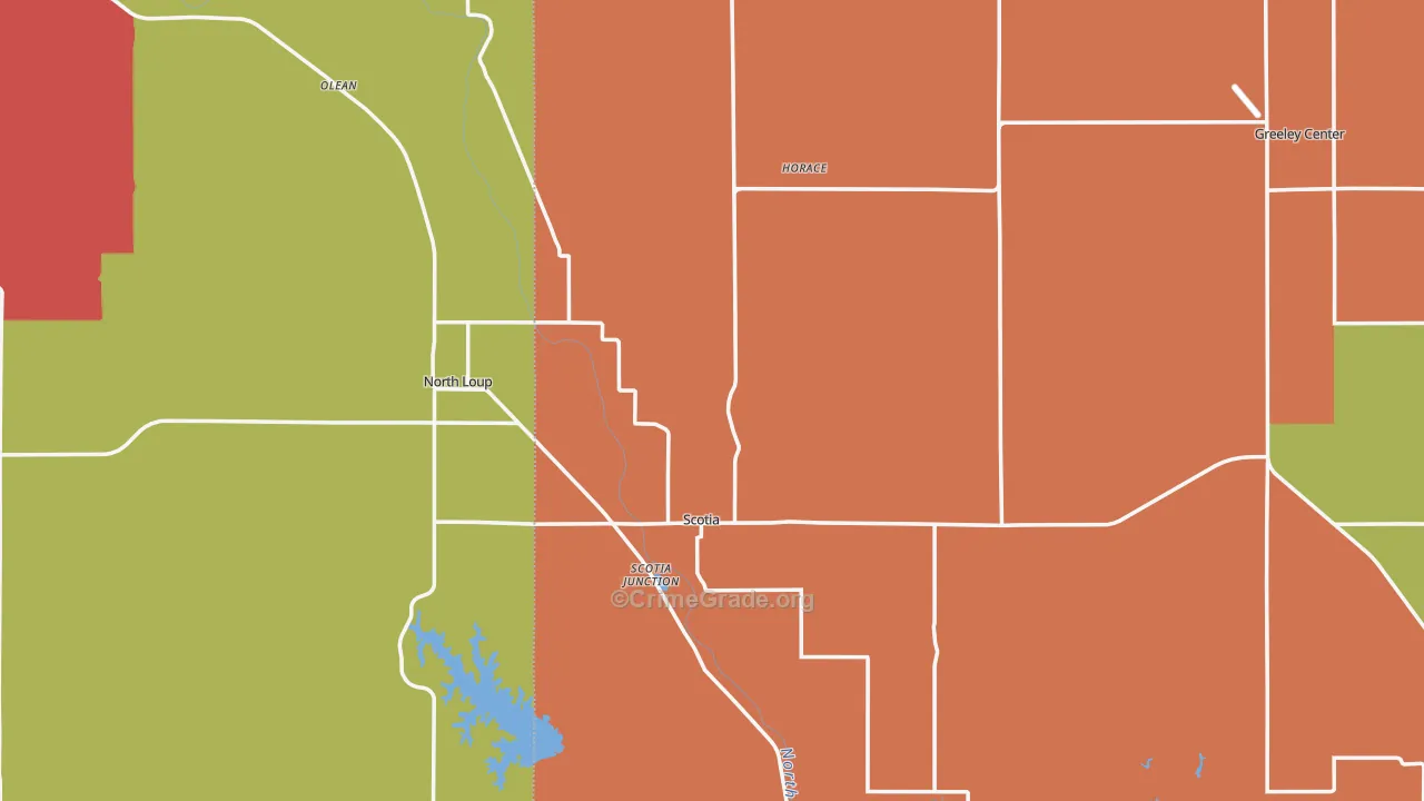 Scotia, NE Map of Theft Rates