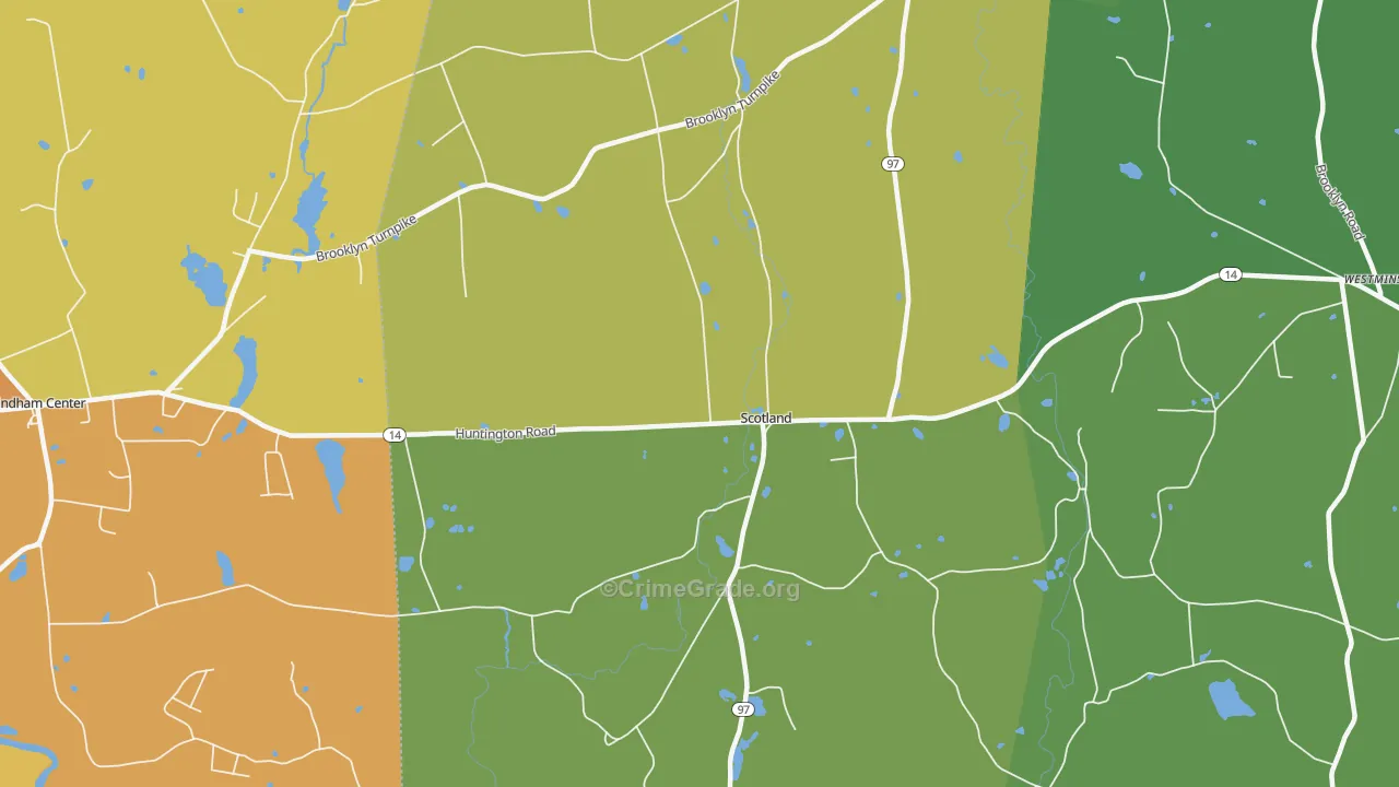 Scotland, CT Map of Theft Rates