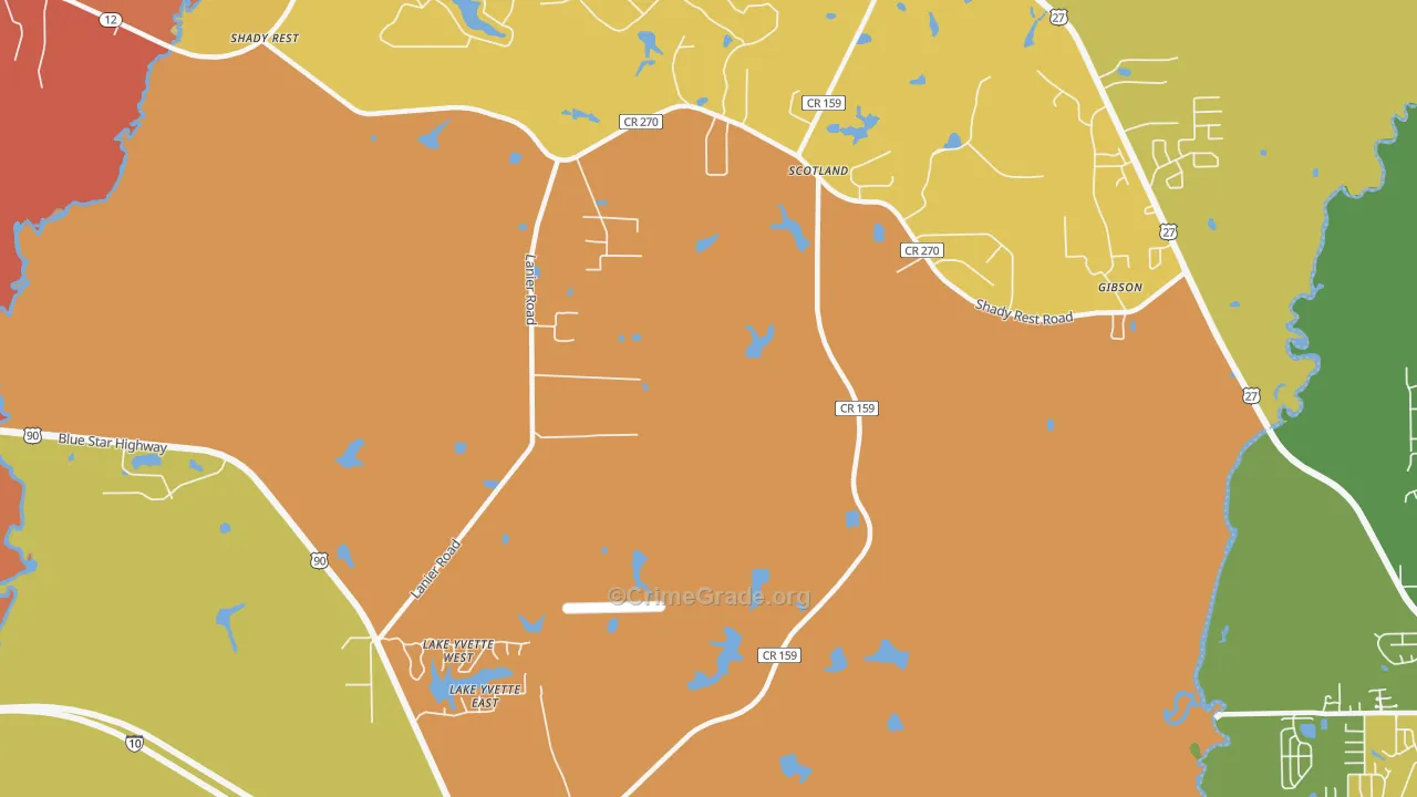 Scotland, FL Map of Theft Rates