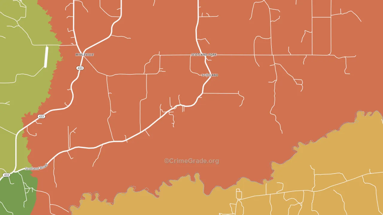Scotland Fork, MS Map of Theft Rates