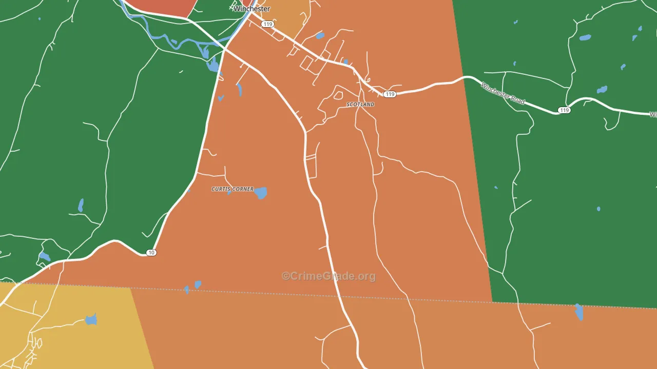 Scotland, NH Map of Theft Rates