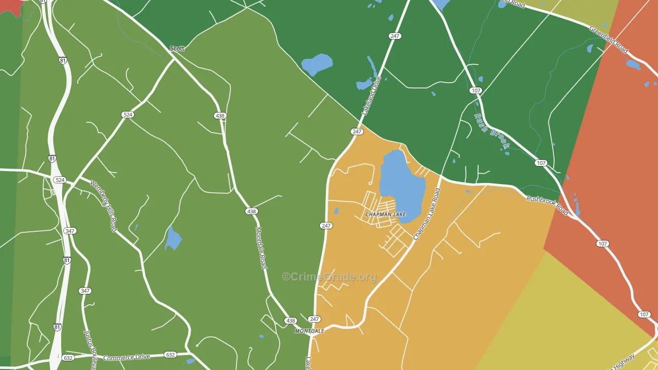 Scott, PA Map of Theft Rates