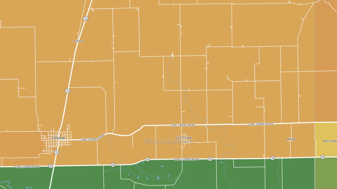 Scottland, IL Map of Theft Rates
