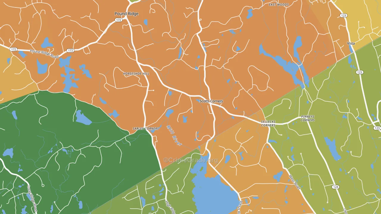 Scotts Corners, NY Map of Theft Rates