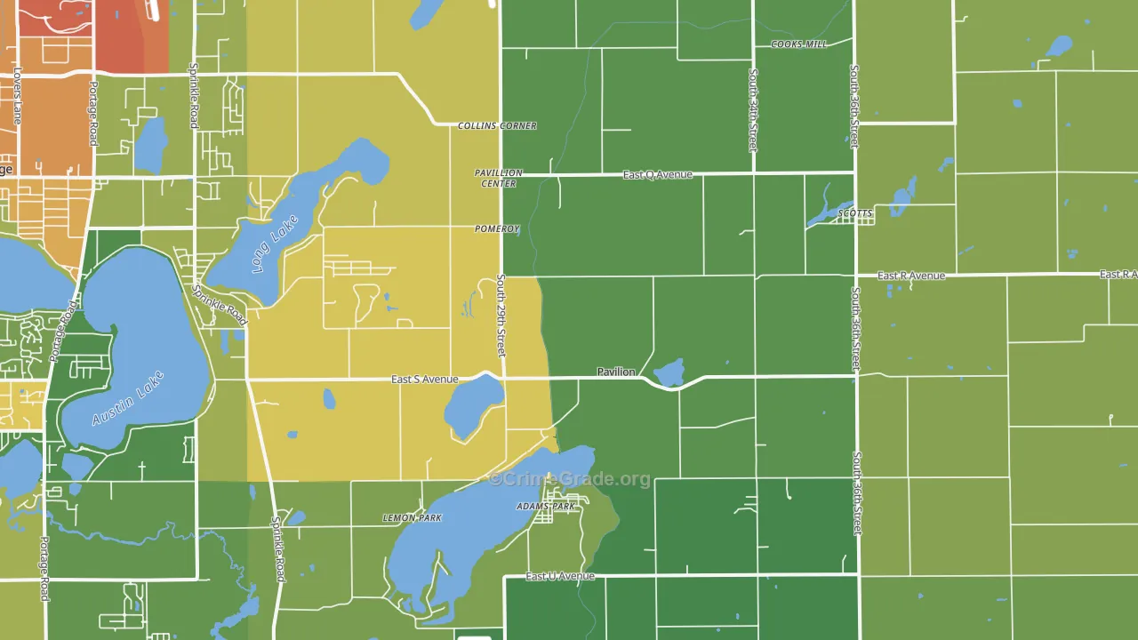 Scotts, MI Map of Theft Rates