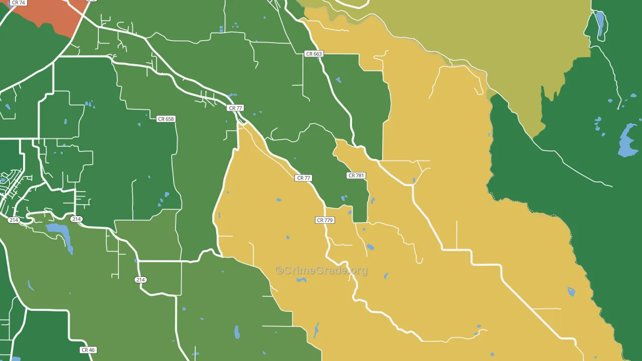 Scotts Mills, OR Map of Theft Rates