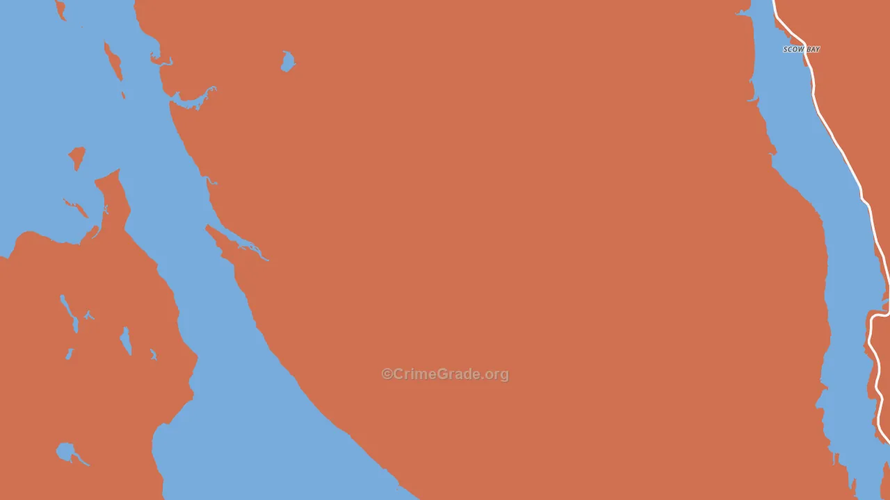 Scow Bay, AK Map of Theft Rates