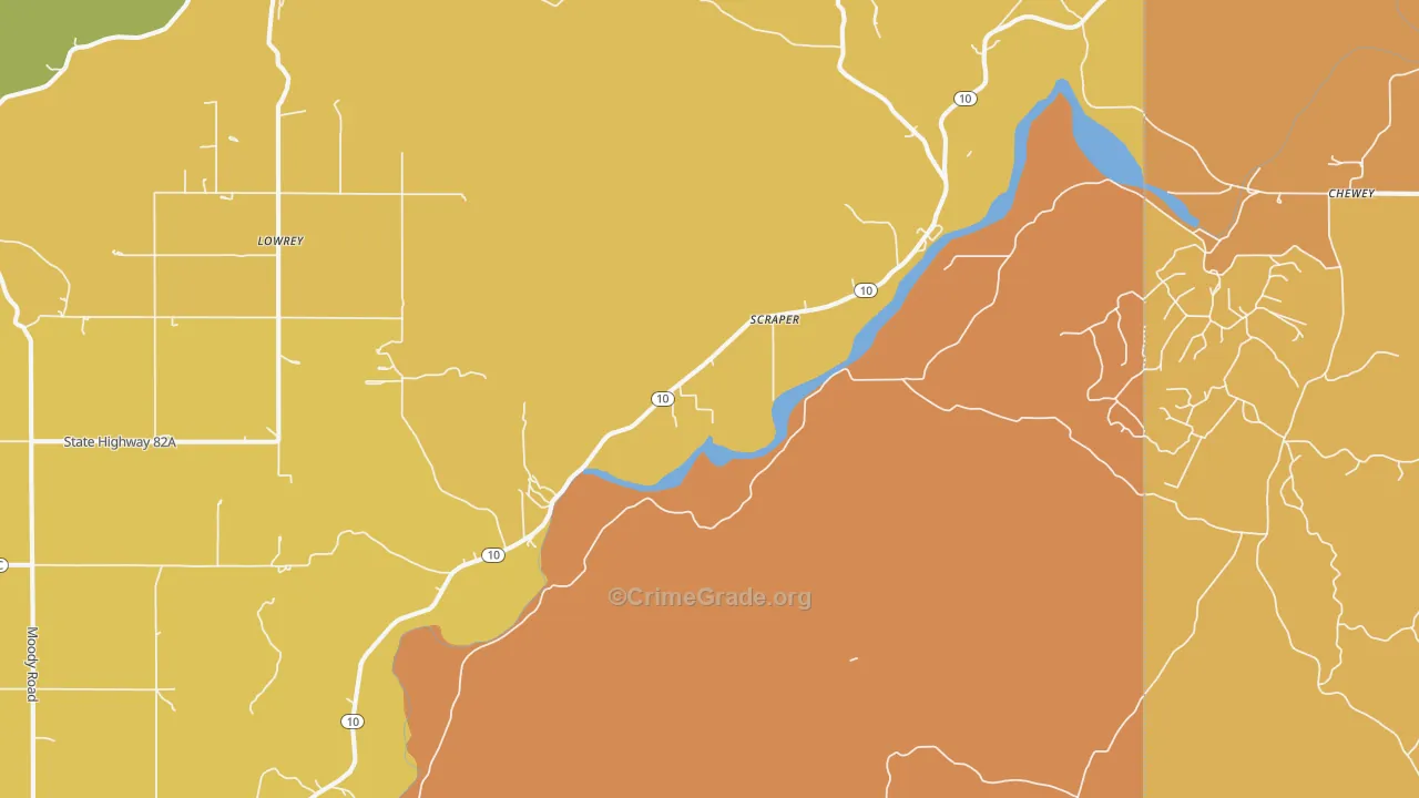 Scraper, OK Map of Theft Rates