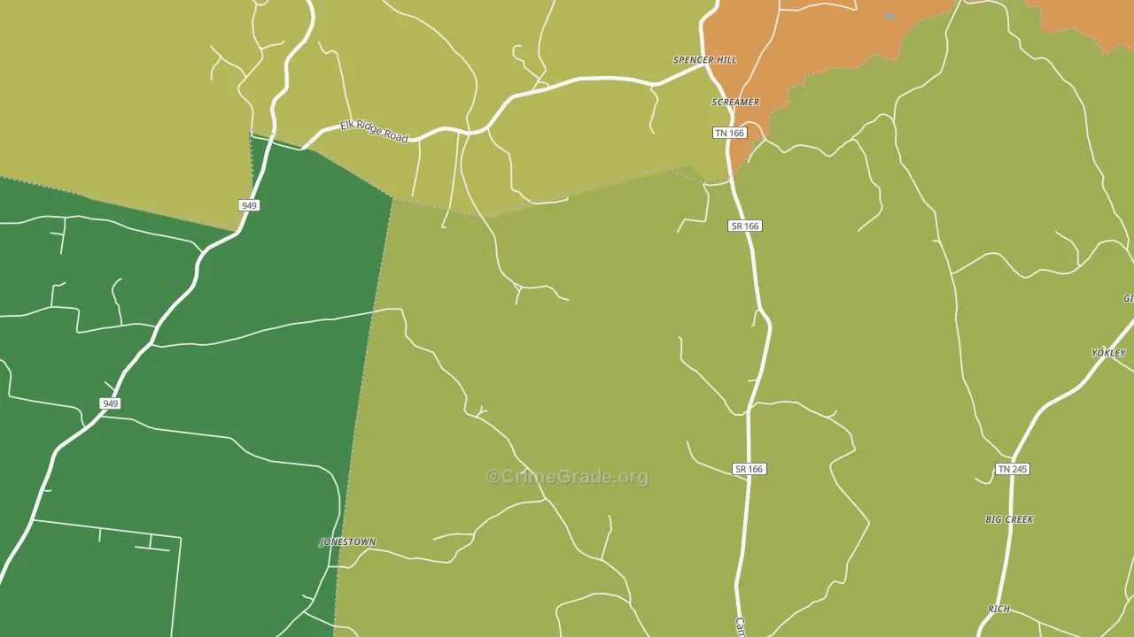 Screamer, TN Map of Theft Rates