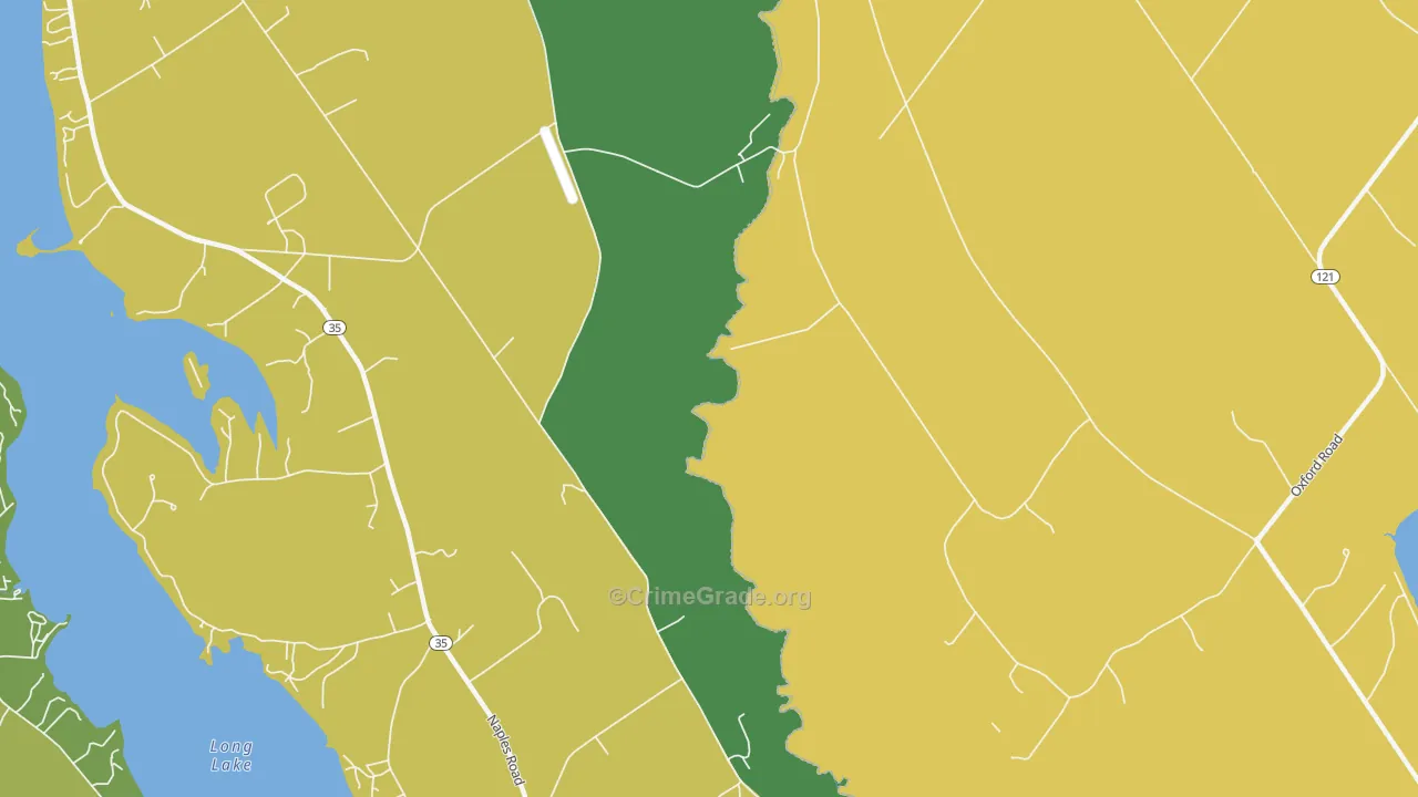 Scribners Mill, ME Map of Theft Rates