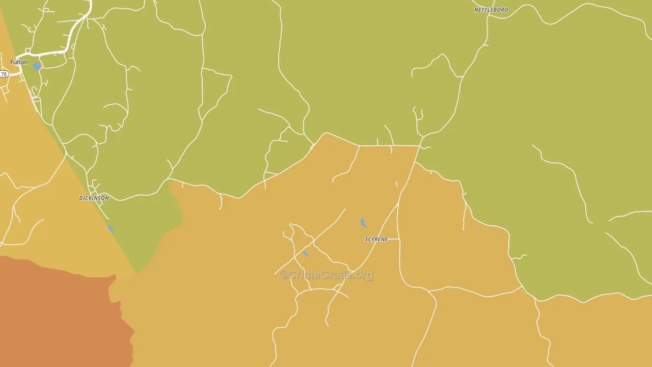 Scyrene, AL Map of Theft Rates