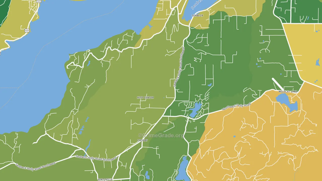 Seabeck, WA Map of Theft Rates