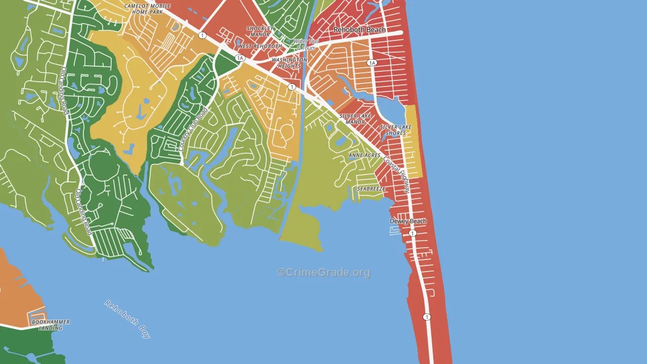 Seabreeze, DE Map of Theft Rates