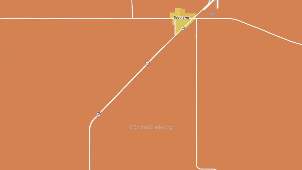 Seagraves, TX Map of Theft Rates