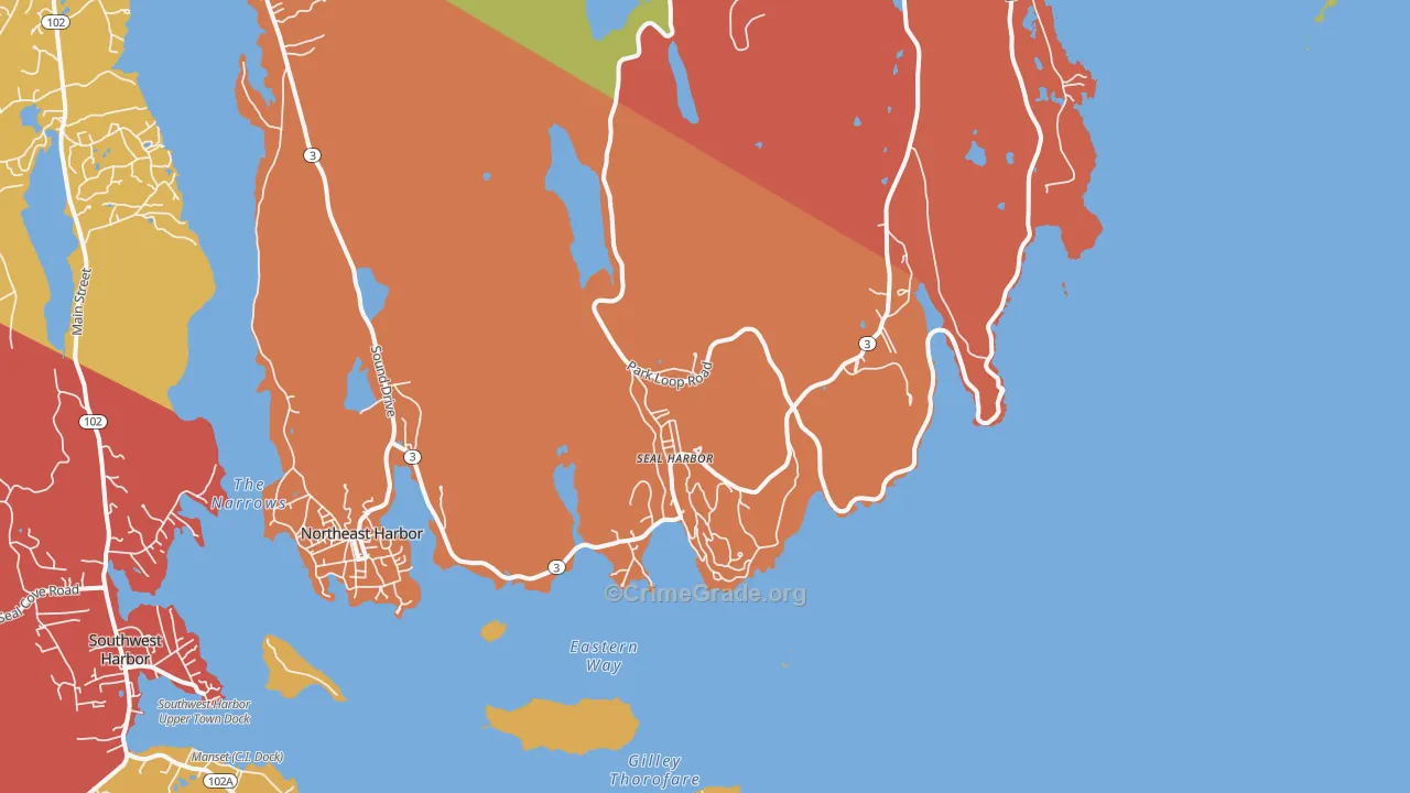 Seal Harbor, ME Map of Theft Rates